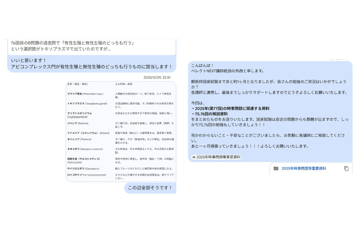 チャットを活用した学習サポート