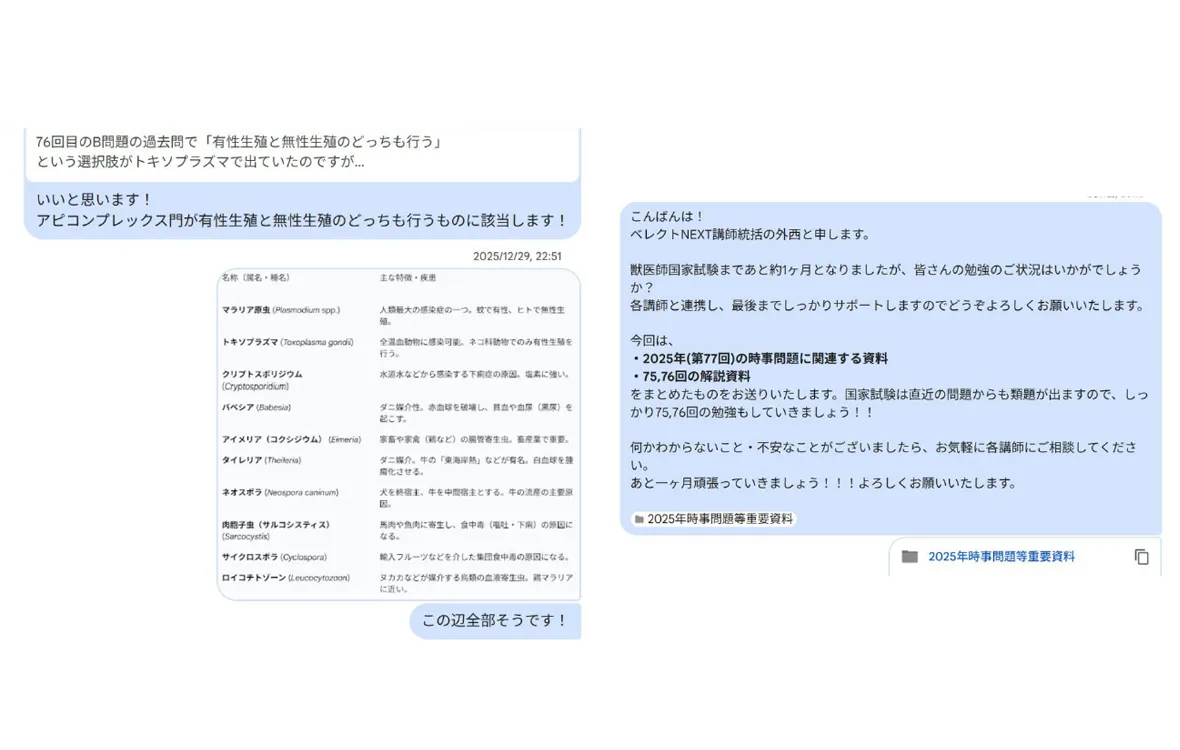 チャットを活用した学習サポート