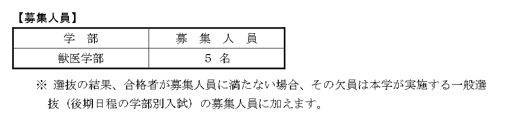 北大獣医の推薦